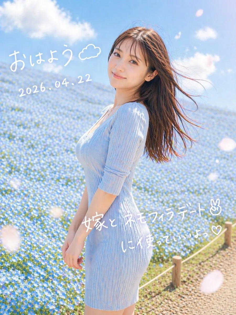 Chân dung hẹn hò thơ mộng giữa cánh đồng hoa nemophila