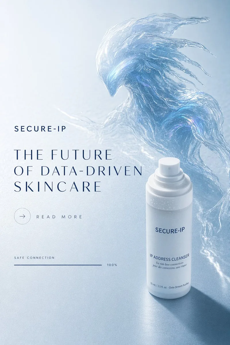 Poster quảng cáo dưỡng da công nghệ tương lai