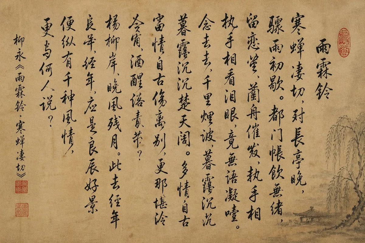 Cuộn tranh thư pháp thơ cổ