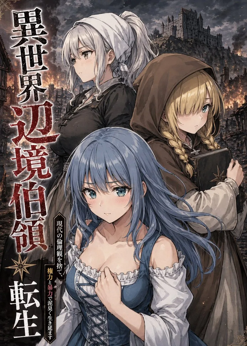 Bìa light novel kỳ ảo đen tối