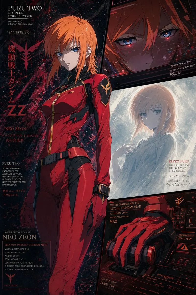 Poster anime phi công mecha