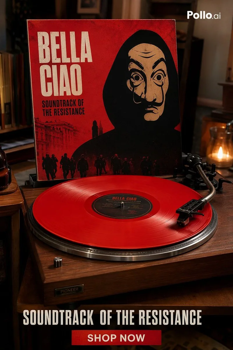 Quảng cáo đĩa than nhạc phim màu đỏ