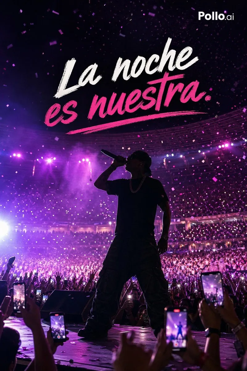 Poster quảng cáo concert neon tại nhà thi đấu
