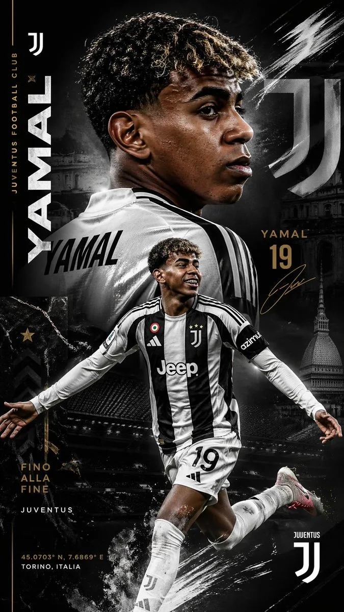Poster bóng đá công bố chuyển nhượng Juventus