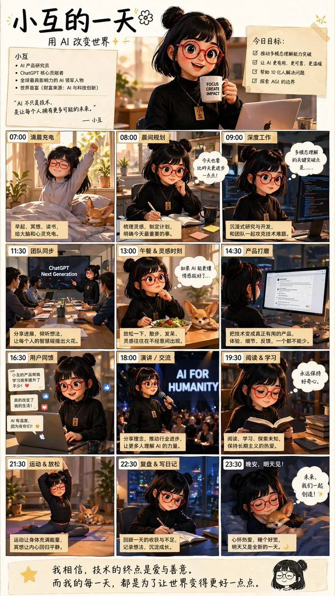 Poster Thời Gian Biểu Một Ngày Của Nữ Lập Trình Viên AI
