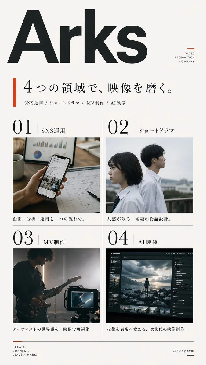 Poster doanh nghiệp sản xuất video phong cách Nhật Bản