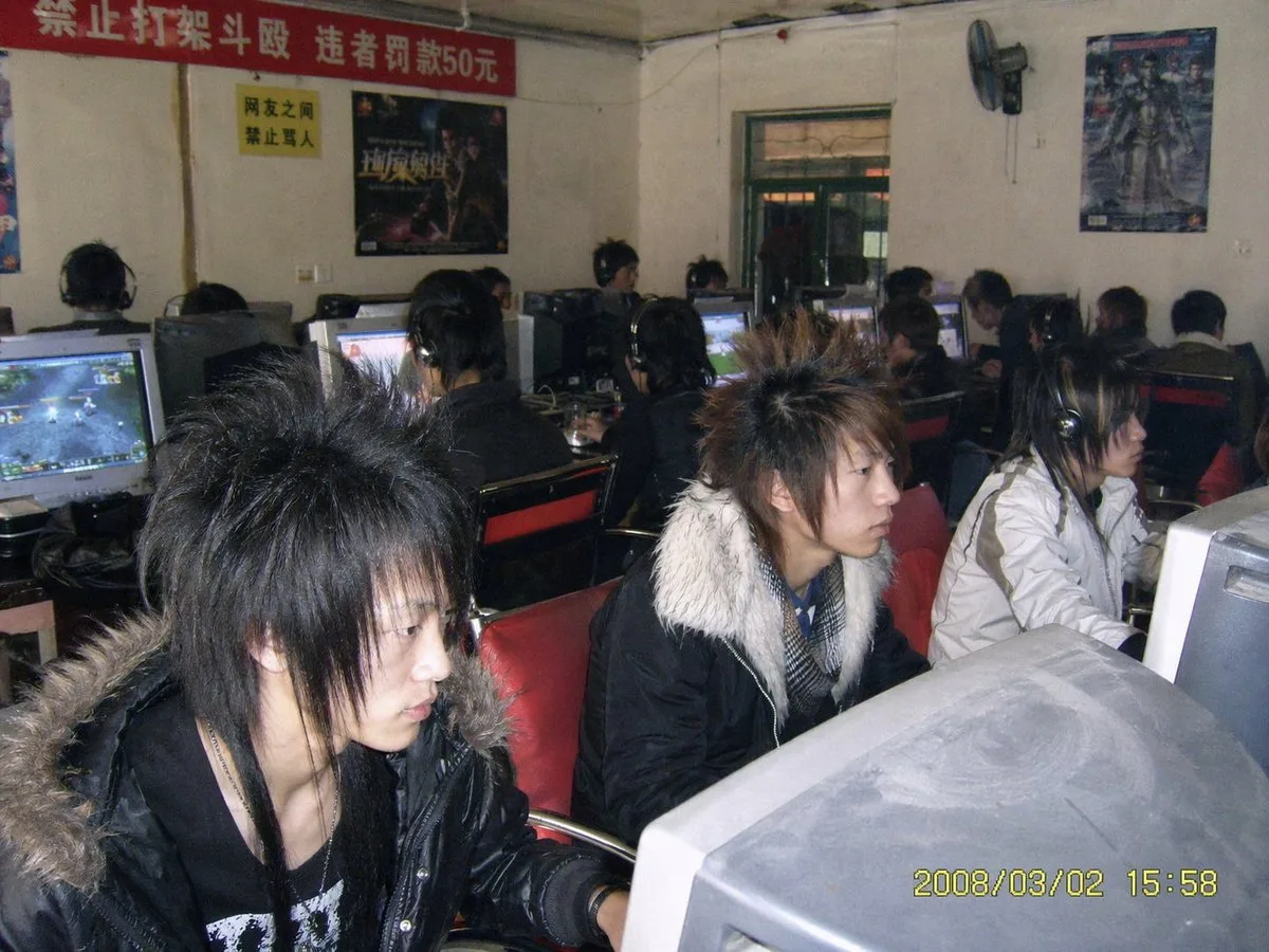 Ảnh hoài niệm quán net Trung Quốc năm 2008