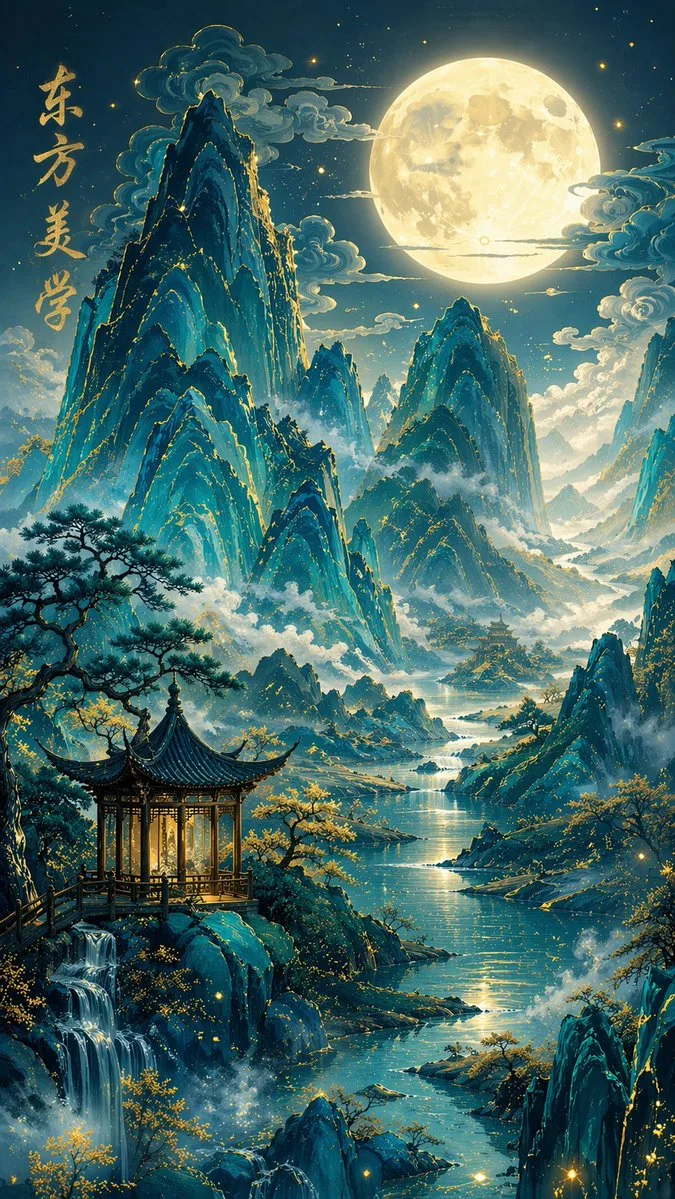 Tranh sơn thủy thanh lục truyền thống Trung Hoa