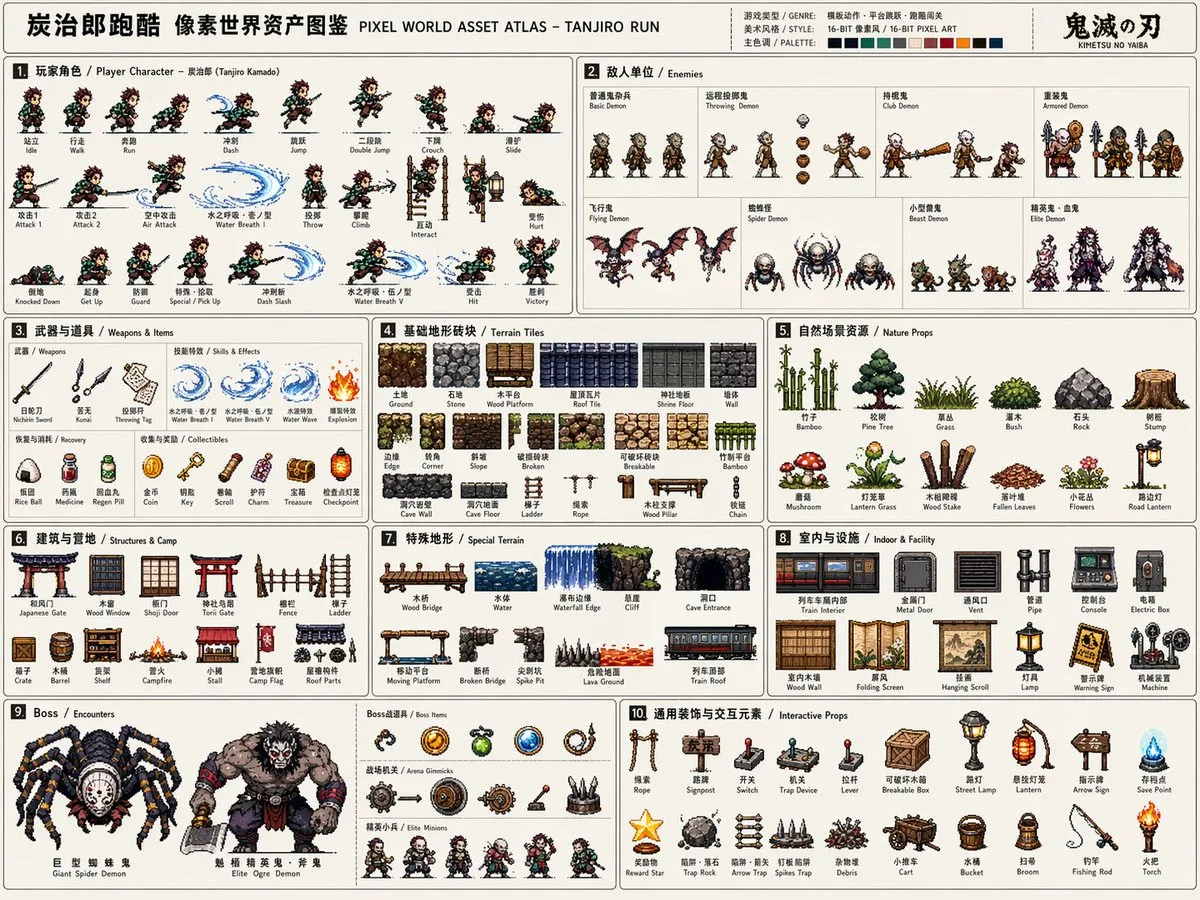Bảng tổng hợp tài nguyên game pixel 2D