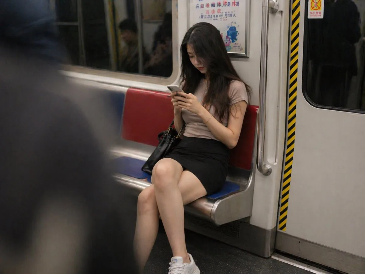 Ảnh chụp tự nhiên trên tàu điện ngầm