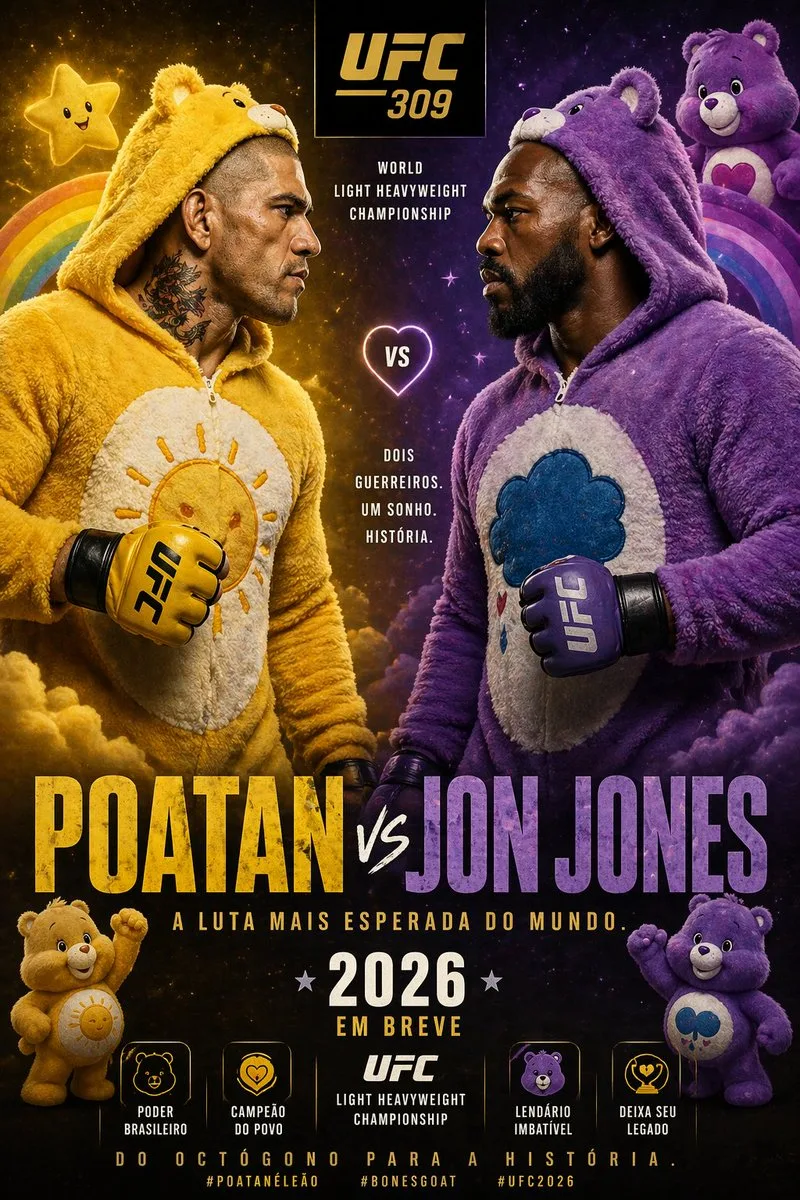 Jon Jones đối đầu Poatan phong cách Care Bears