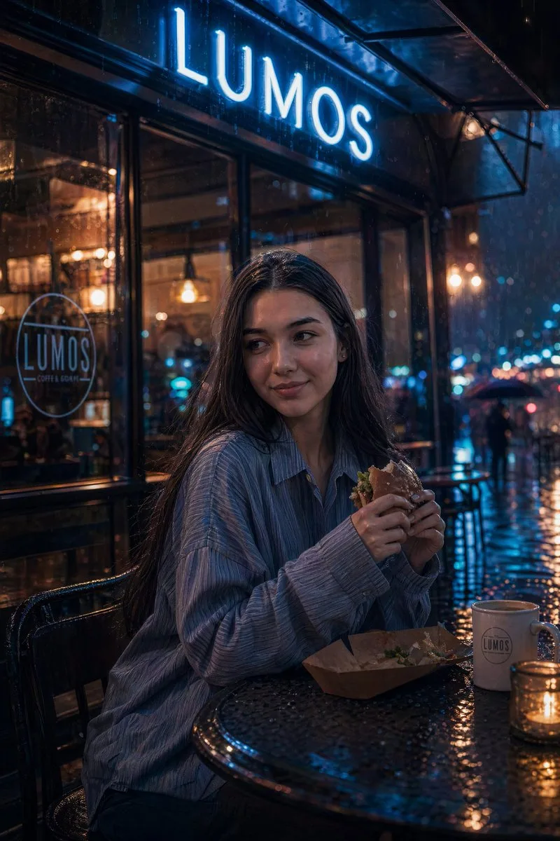 Đêm quán cà phê neon điện ảnh