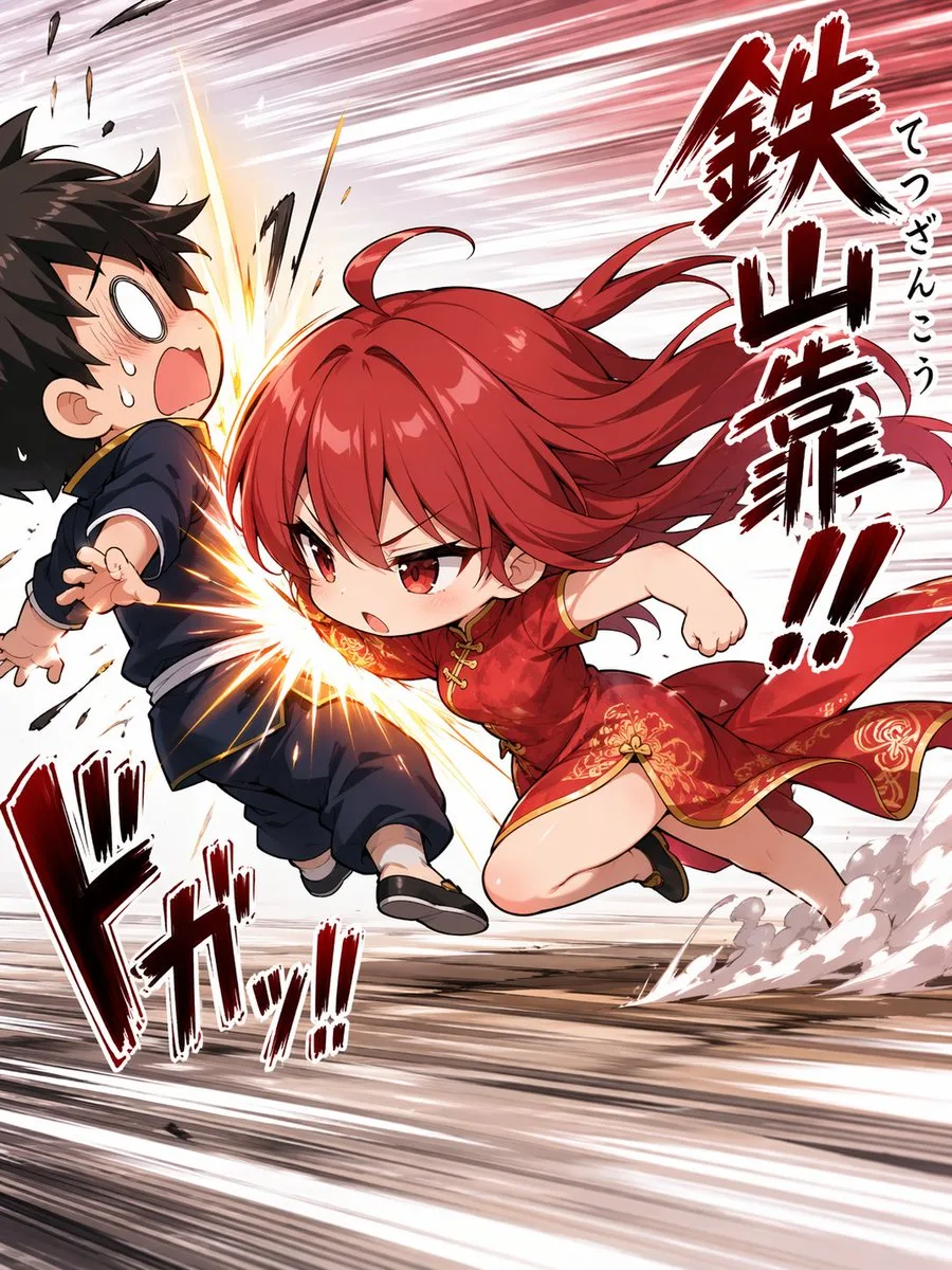 Cú húc vai Thiết Sơn Kháo chibi uy lực