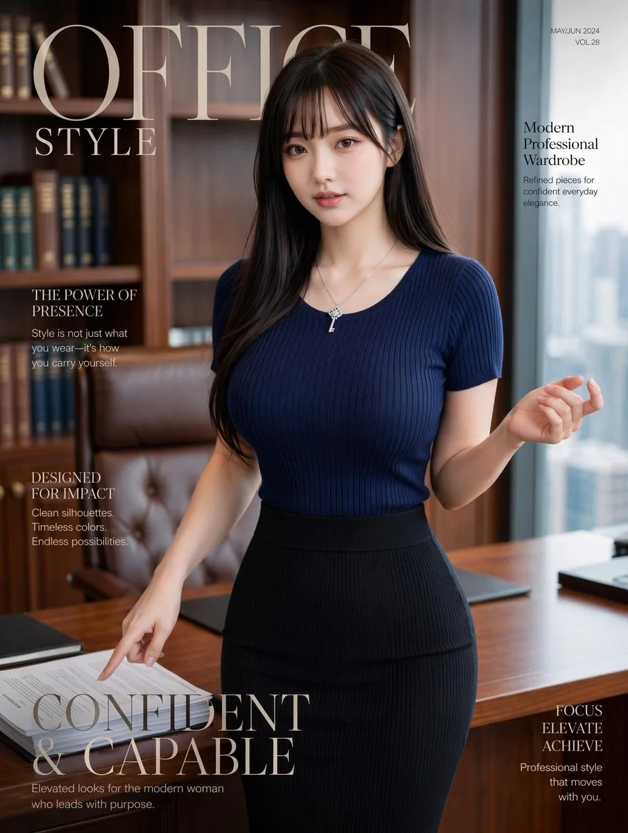 Bìa tạp chí thời trang công sở cao cấp