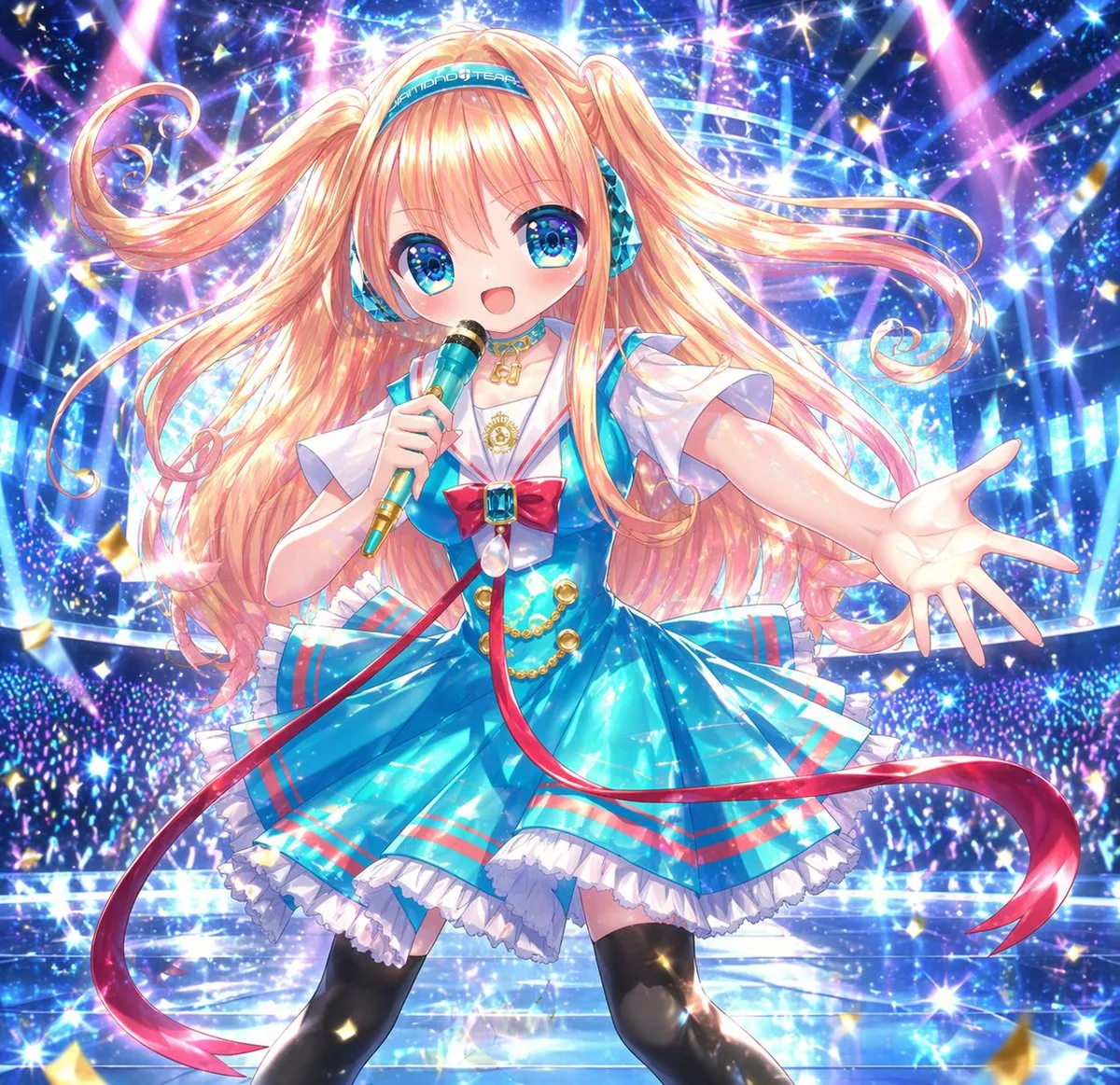 Chân dung idol anime trên sân khấu hòa nhạc lung linh