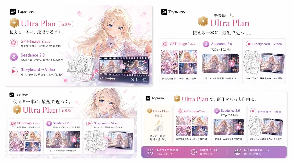 Storyboard quảng bá gói Ultra Plan phong cách Nhật Bản