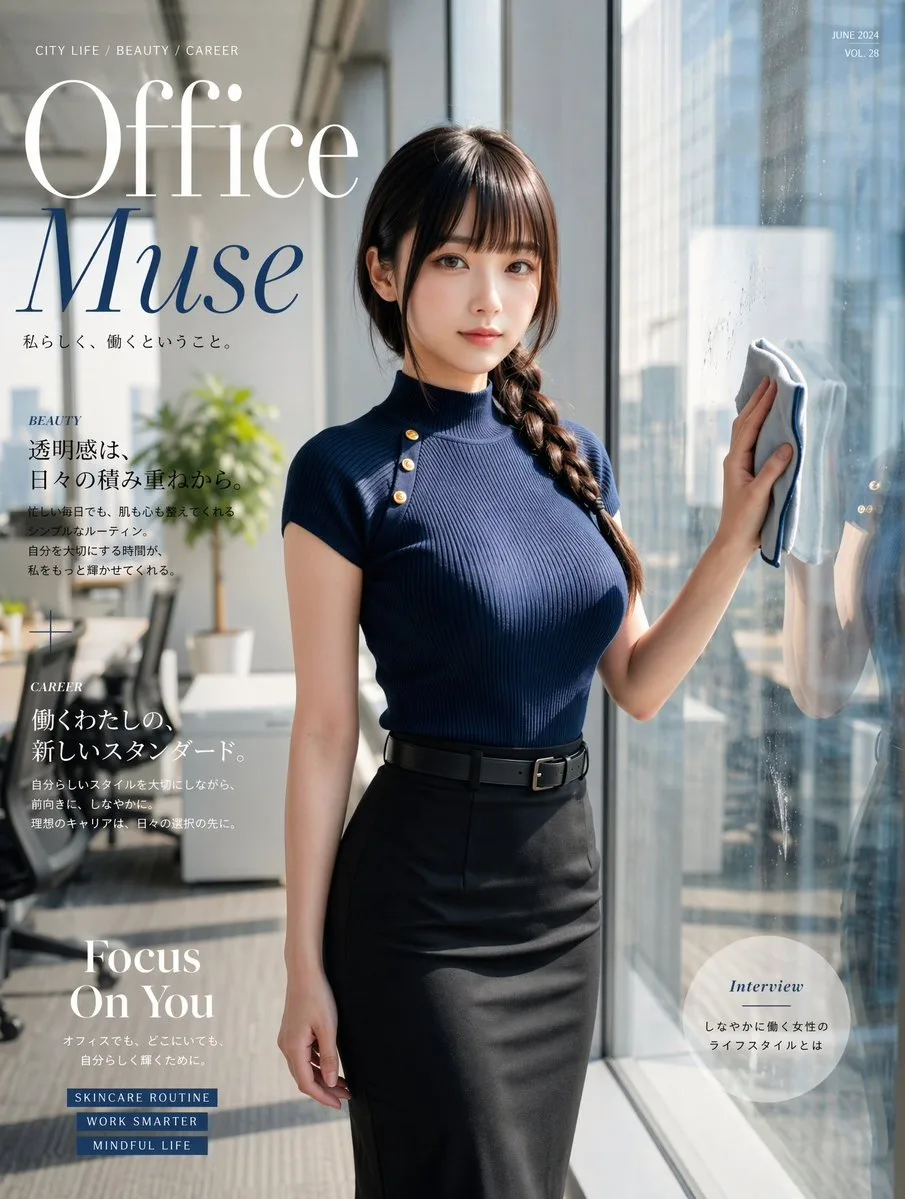 Bìa tạp chí thời trang công sở Office Muse
