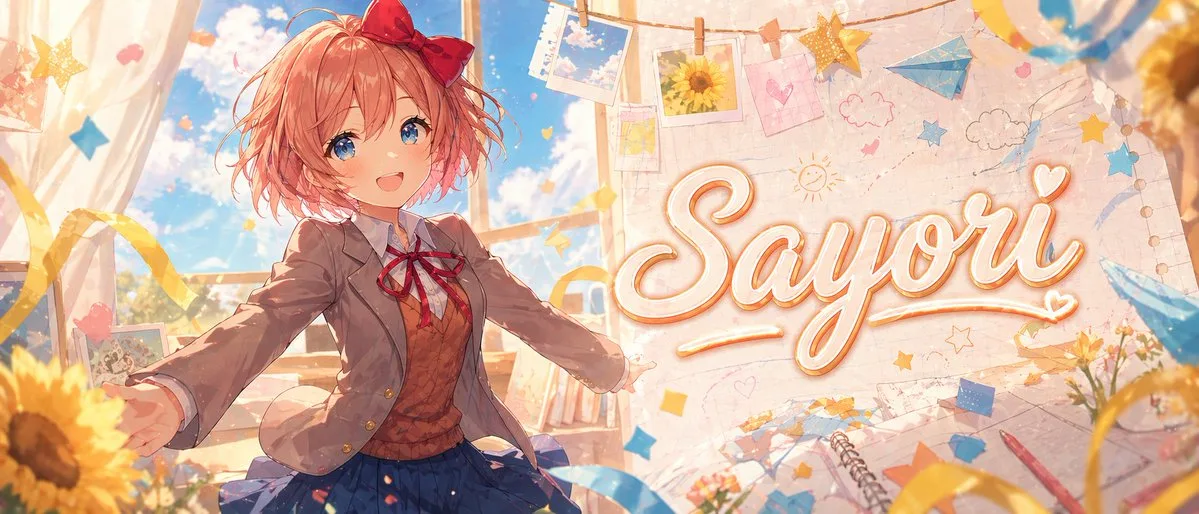 Banner anime Sayori mộng mơ