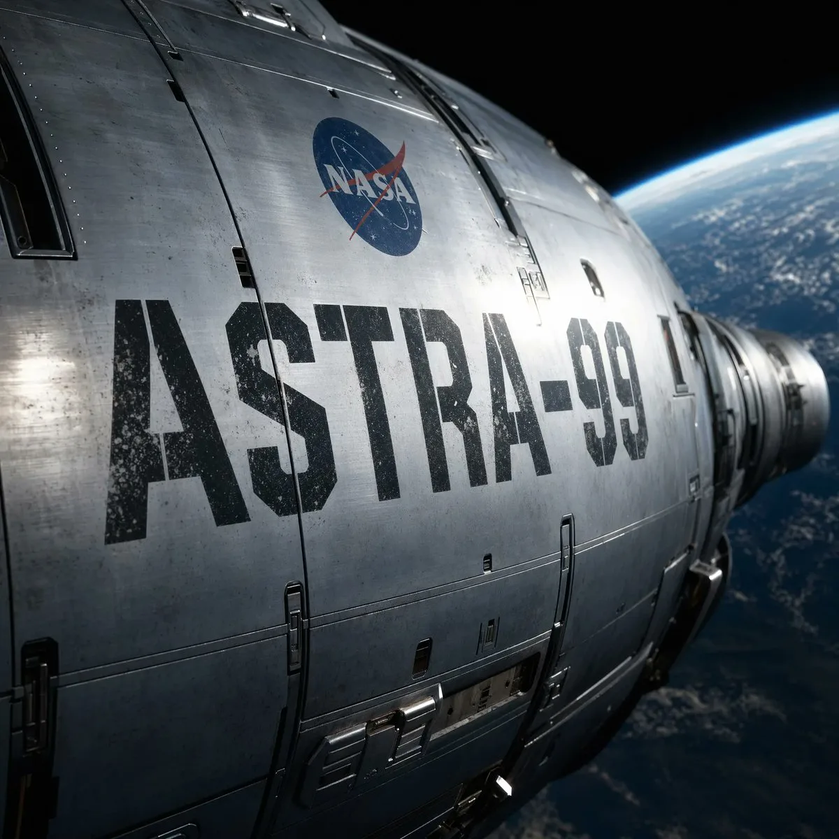 Cận cảnh thân tàu vũ trụ NASA trên quỹ đạo