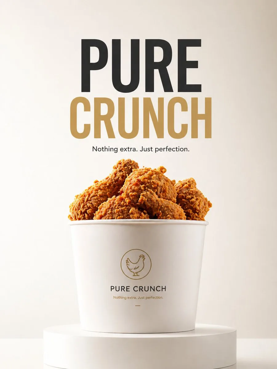 Quảng cáo sản phẩm tối giản: PURE CRUNCH