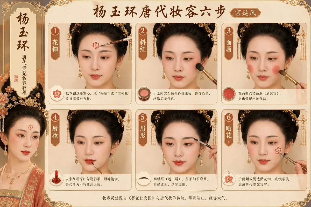 Các bước trang điểm thời Đường
