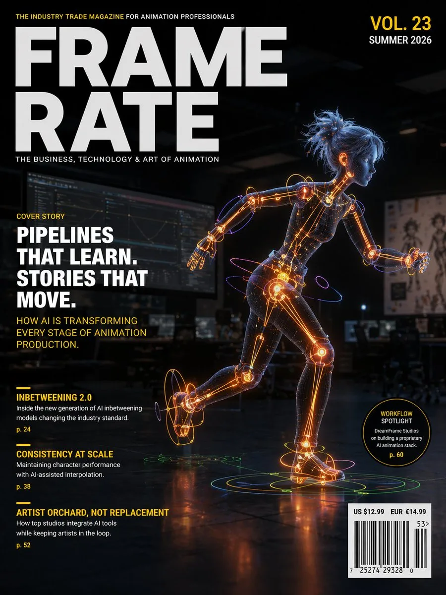 Bìa tạp chí ngành hoạt hình tương lai