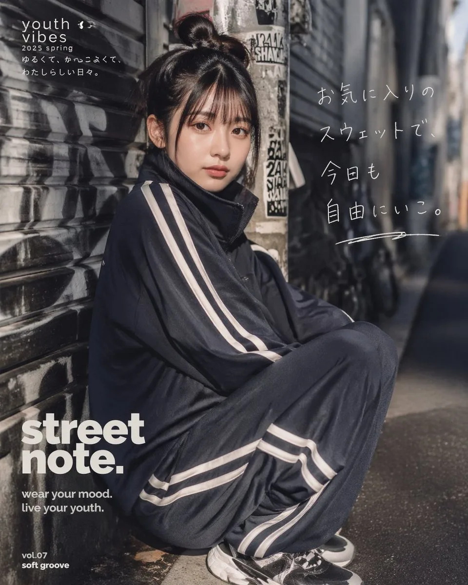 Poster thời trang đường phố Nhật Bản