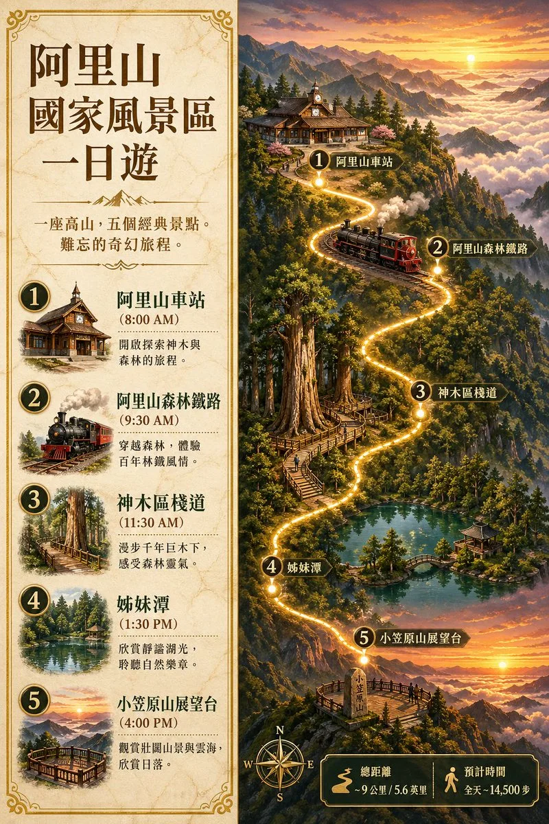 Poster du lịch Alishan một ngày