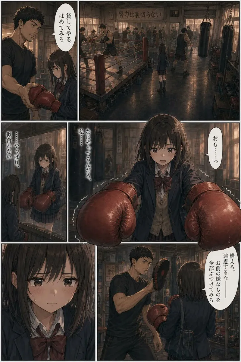 Trang manga seinen tại phòng tập boxing