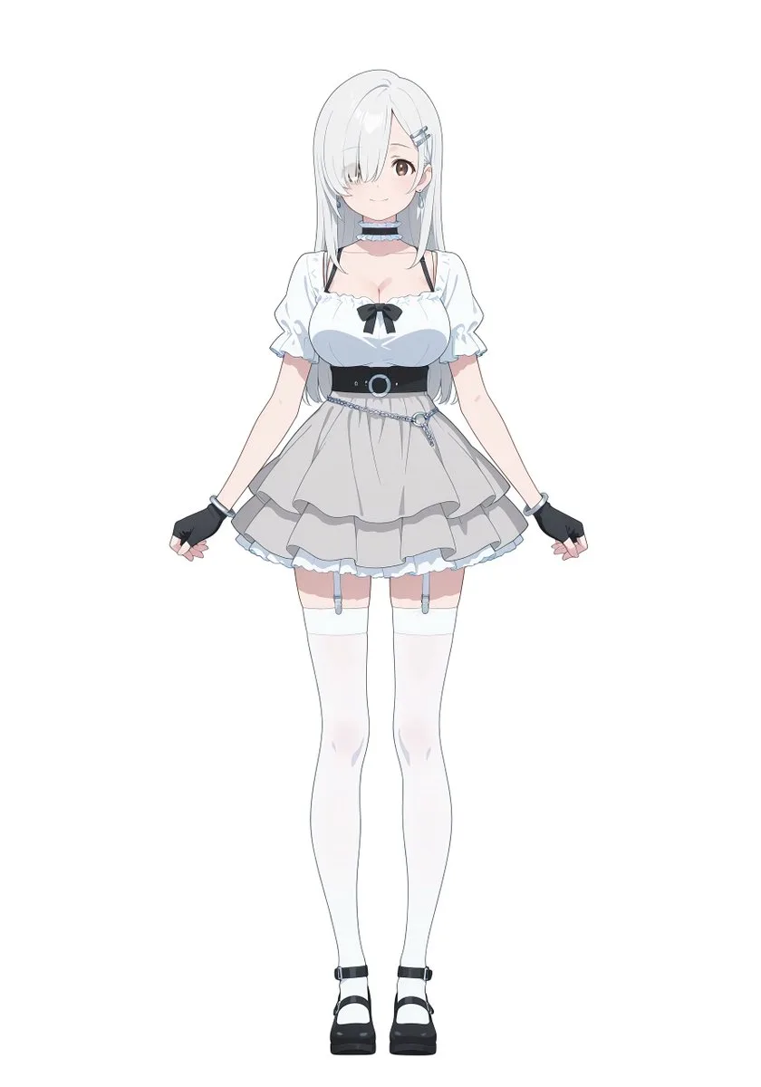 Thiết kế nhân vật cô gái anime toàn thân