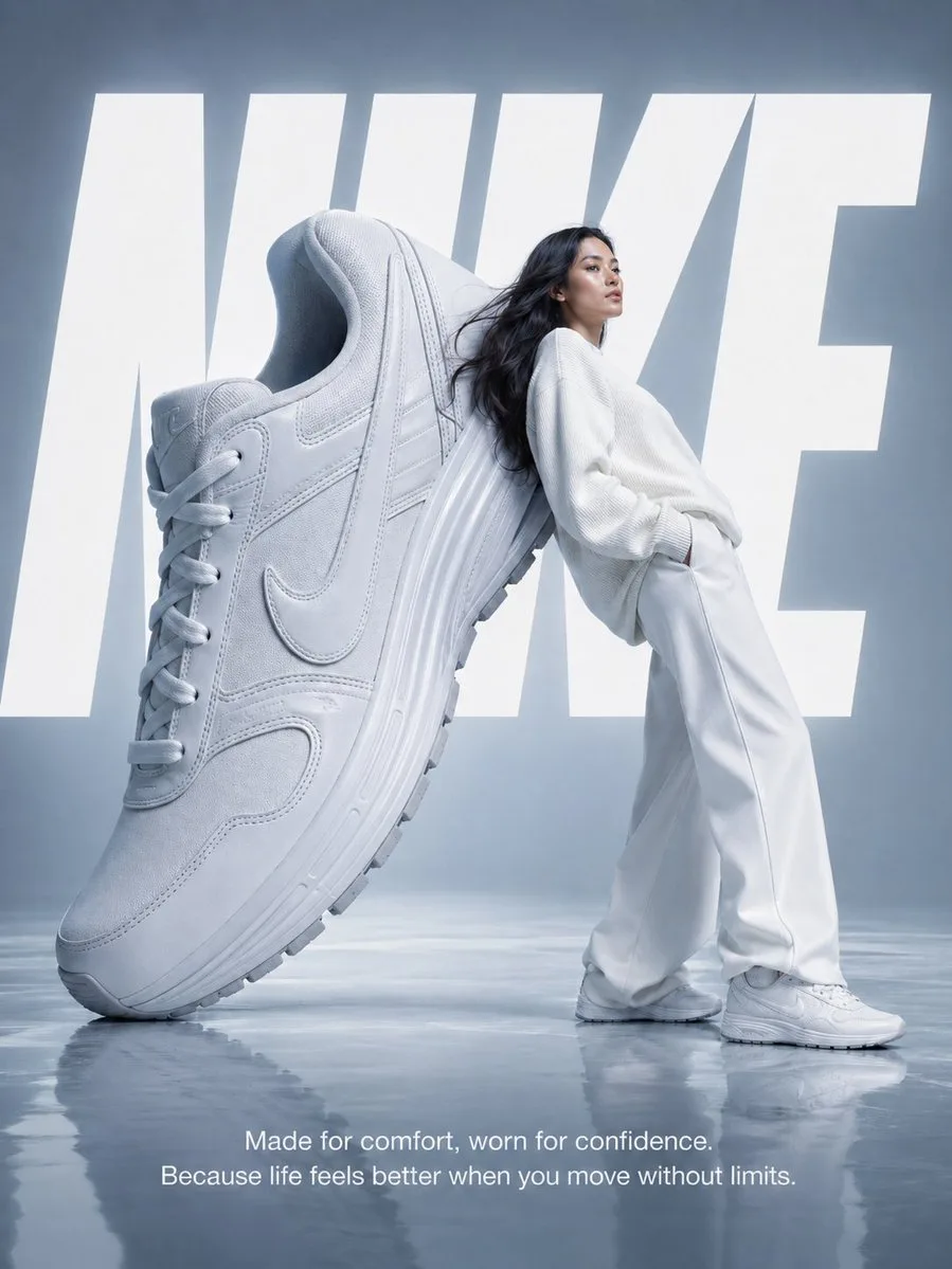Poster quảng cáo thời trang siêu thực Nike