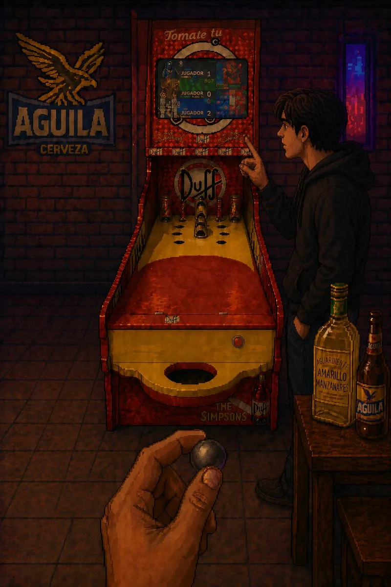 Cảnh đêm quán bar Bolirana phong cách Pixel Art