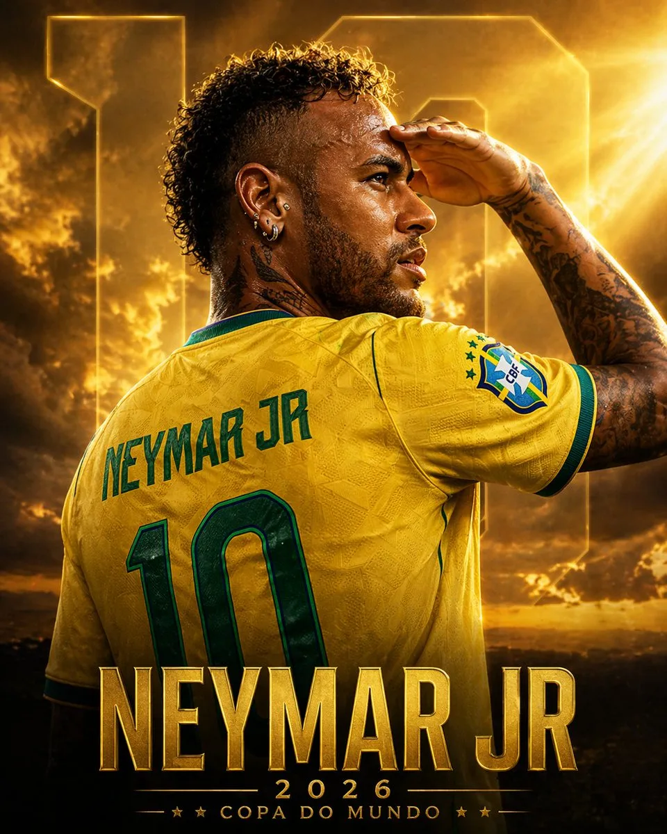 Poster World Cup hoàng kim của Neymar