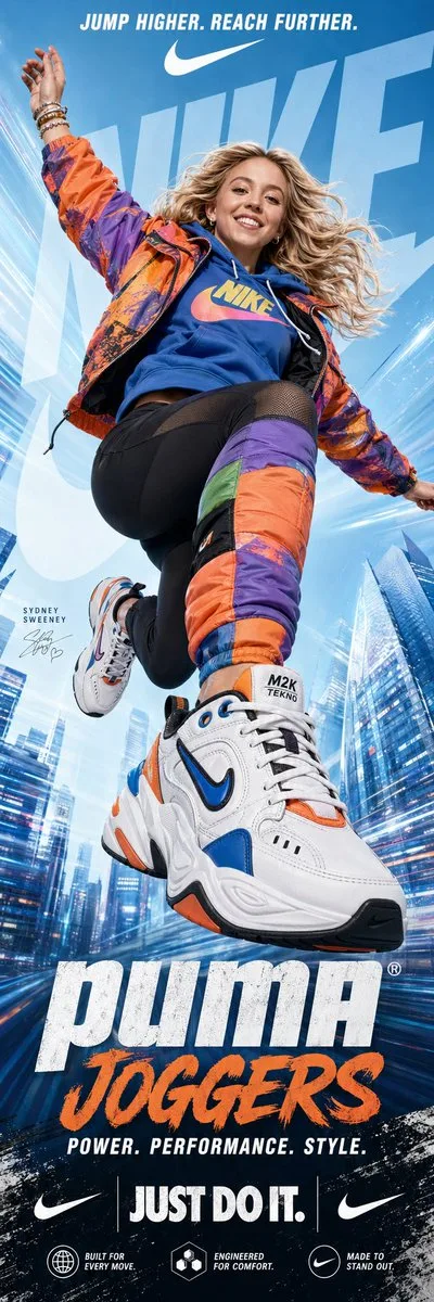 Poster quảng cáo Nike năng động cùng Sydney Sweeney