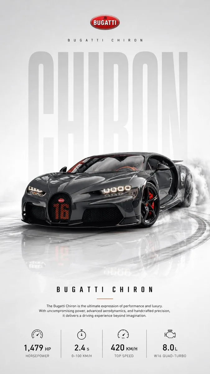 Poster xe ô tô tối giản phong cách studio