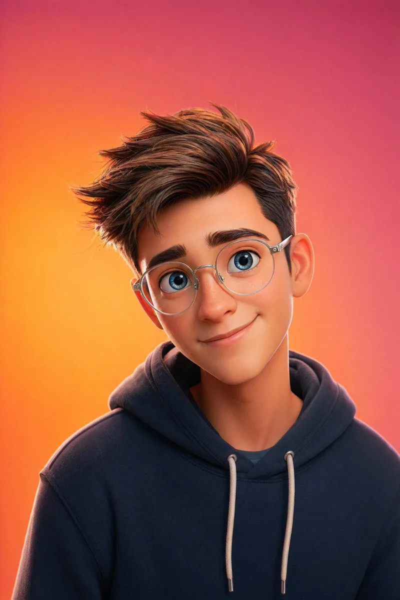 Chân dung nhân vật 3D phong cách Pixar