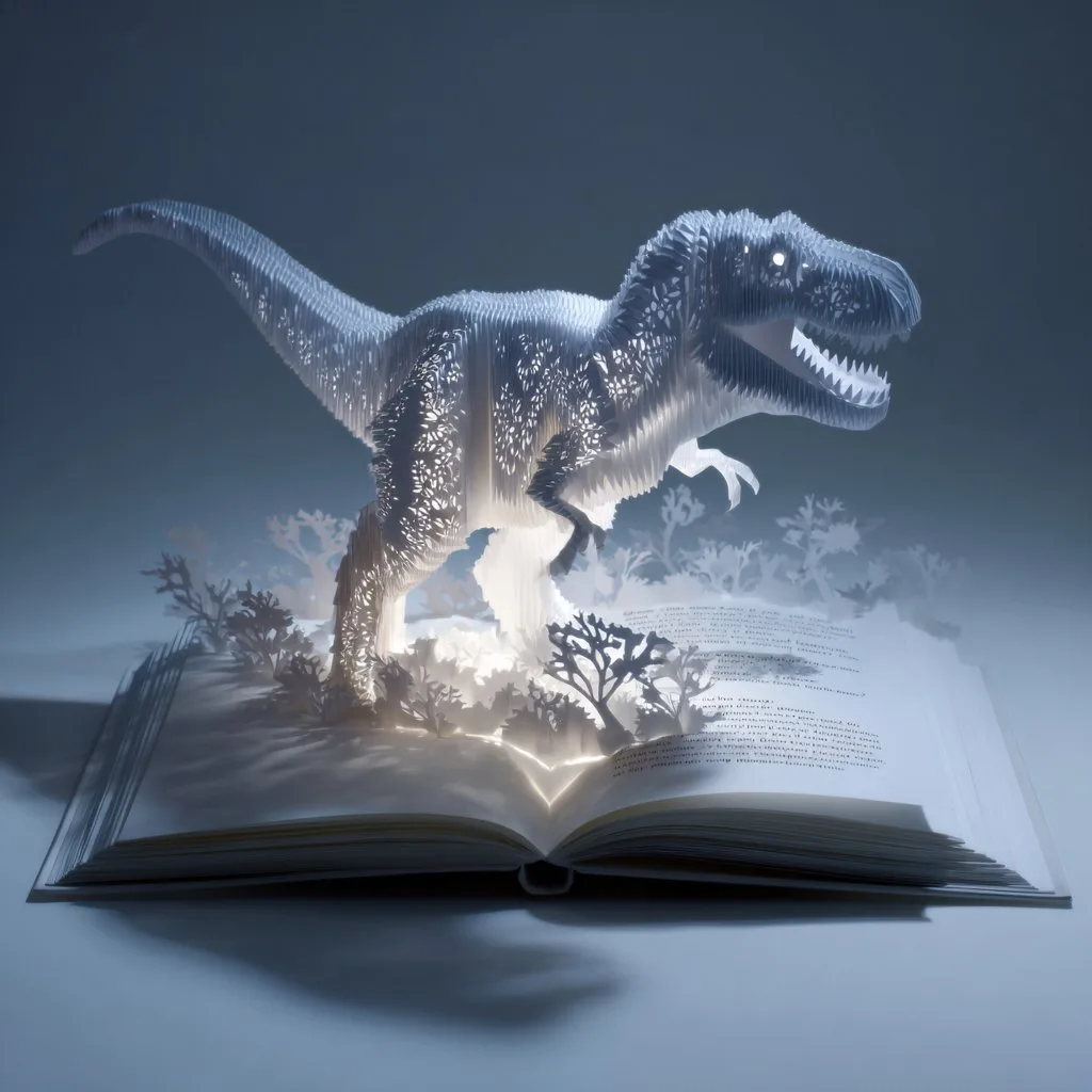 Quảng Cáo Sách Pop-Up T-Rex Origami