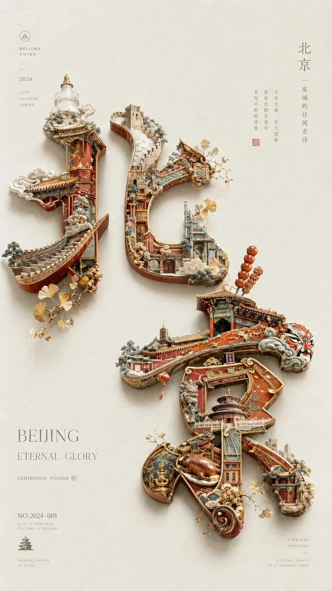Poster di sản văn hóa Bắc Kinh