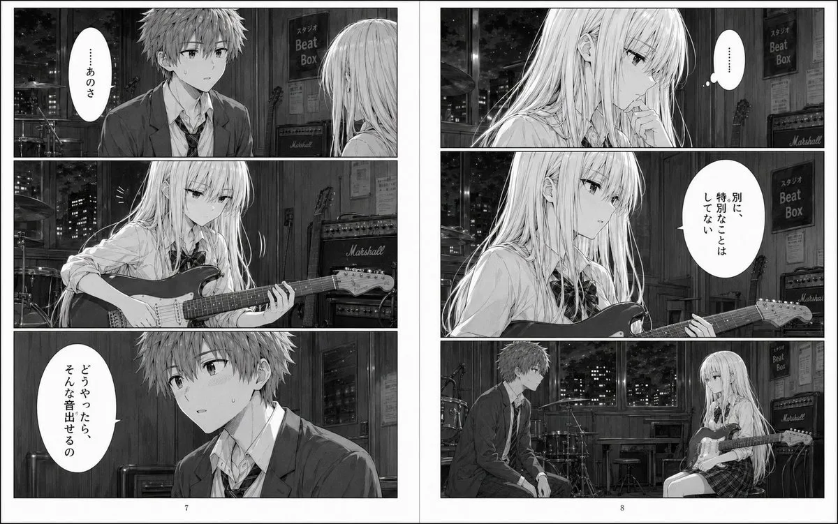 Trang đôi manga phòng tập về đêm