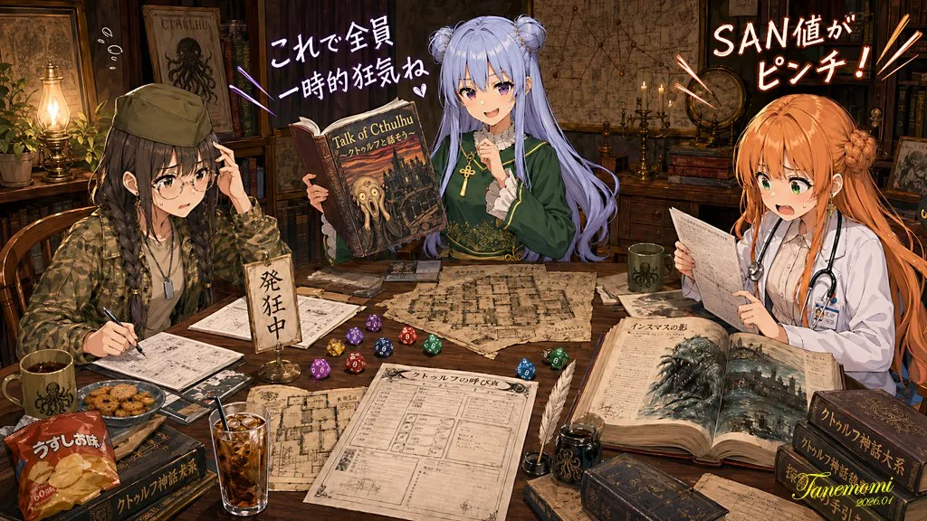 Buổi chơi TRPG Call of Cthulhu phong cách anime