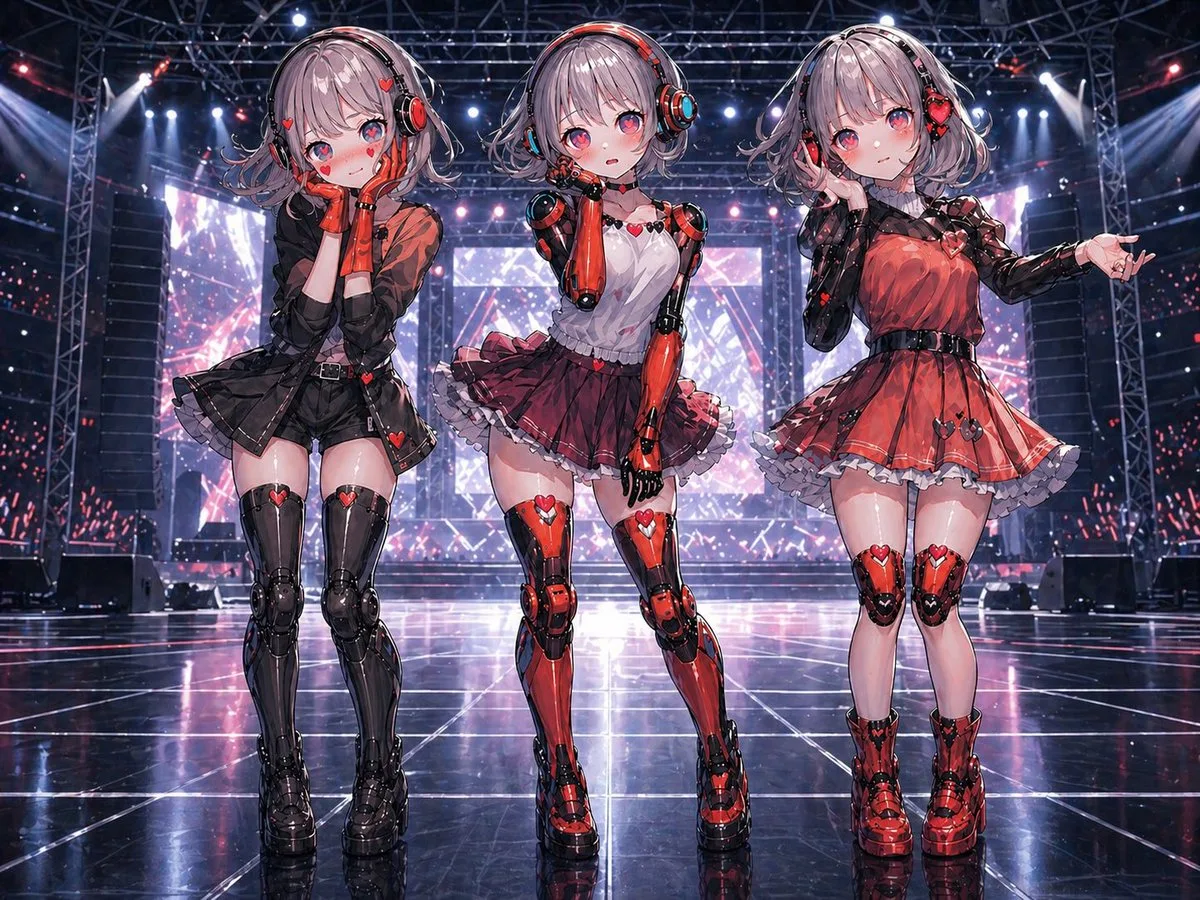 Ba nữ thần tượng android trên sân khấu concert