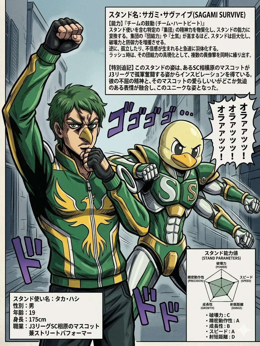 Poster nhân vật Stand phong cách JoJo
