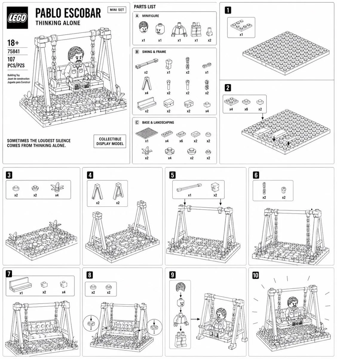 Poster hướng dẫn lắp ráp bộ LEGO Mini