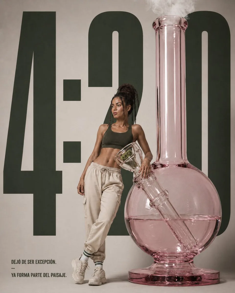 Poster sản phẩm phong cách editorial sang trọng 4:20