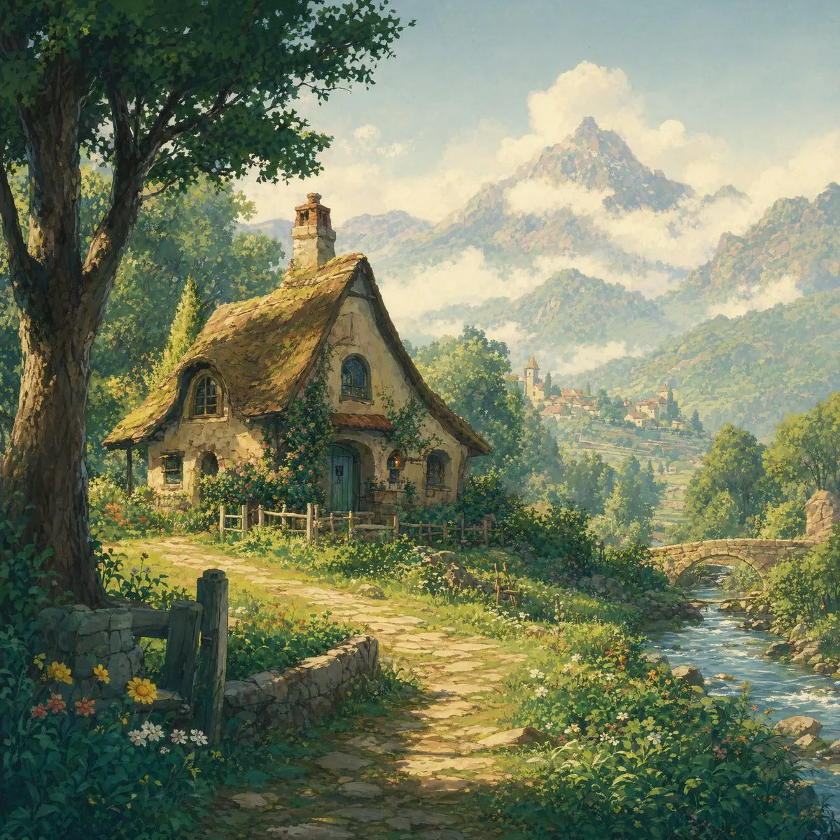 Ngôi nhà cổ tích trong thung lũng Alpine