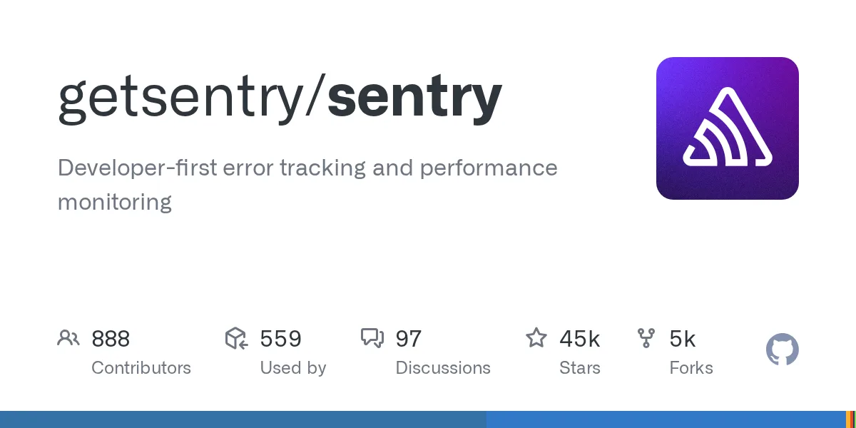 Nền tảng theo dõi lỗi và giám sát hiệu năng Sentry cán mốc 45.000 star 1 nen tang theo doi loi va giam sat hieu nang sentry can moc 45 000 star